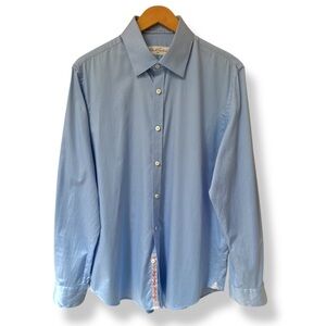 Robert Graham Long Sleeve Button Down Shirt | 42 - 16.5 | Blue | $60